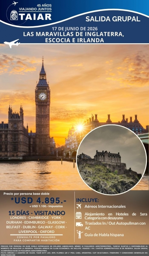 INGLATERRA, ESCOCIA E IRLANDA