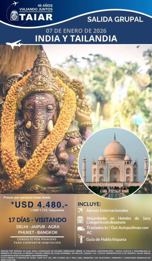 INDIA Y TAILANDIA